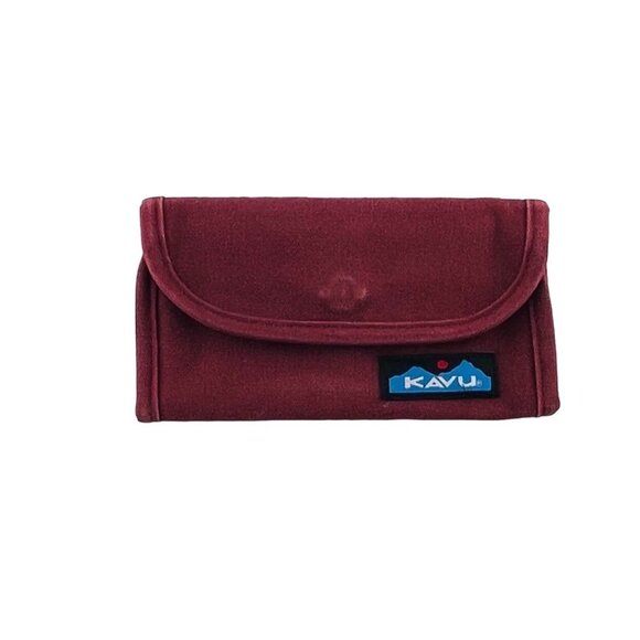 Kavu Maroon Wallet With Multiple Compartments & Snap Closure Canvas - Picture 1 of 5